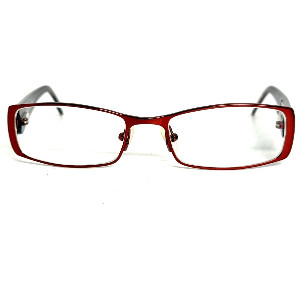 Helium Eyewear Paris HE 4128N Burgundy Rectangle Rhinestone Eyeglasses 53-18-135